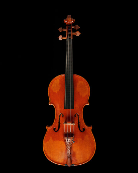An antiqued violin by luthier "Daniel Cloutier" of Hellweg & Cloutier